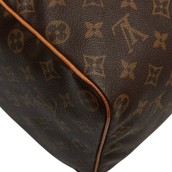 LOUIS VUITTON Authentic Brown Monogram Leather Speedy 40 Boston Bag - Picture 7 of 15